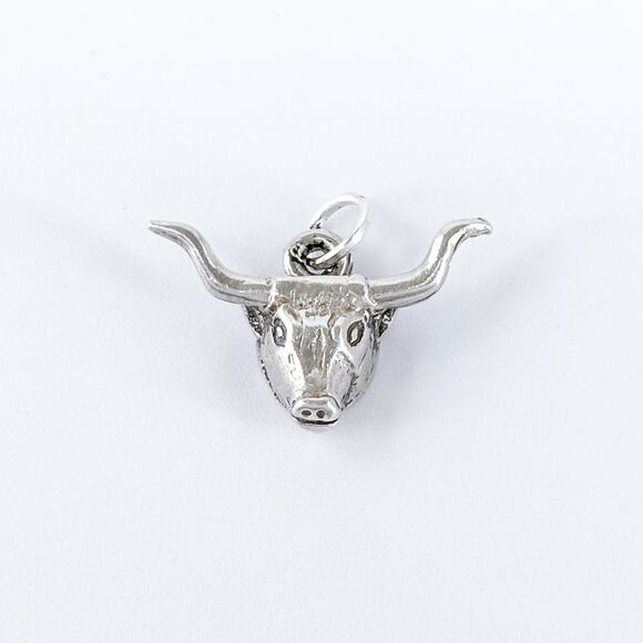 Vintage Sterling Silver 925 Longhorn Pendant | Western Charm - Picture 2 of 7